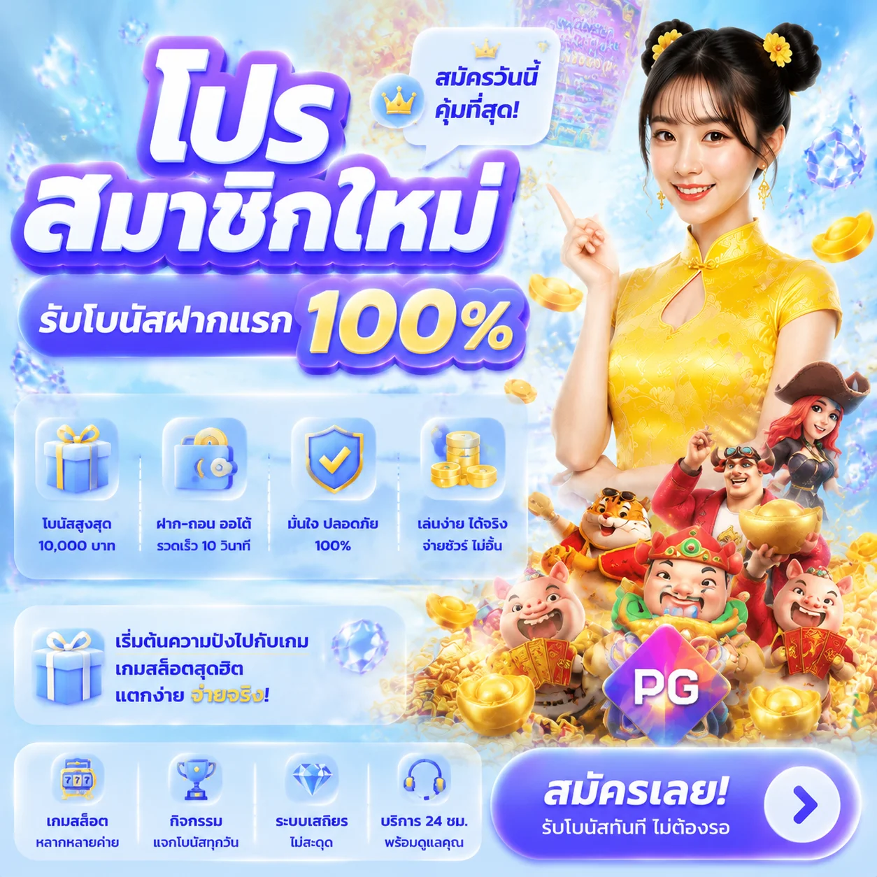 ทดลองเล่นสล็อต PG Soft ฟรีบน IYA24